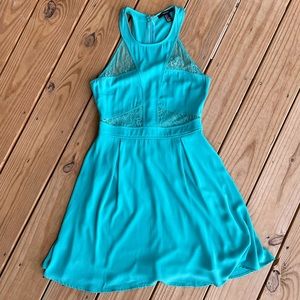 Lace Cut-Out - Razor Back Mini Dress!